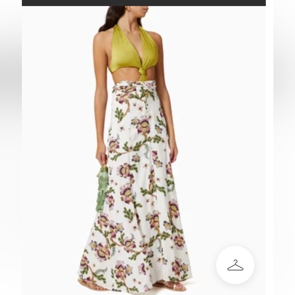 Agua bendita beck vareena floral halter maxi dress Size L, Vacation Summer - Picture 6 of 15